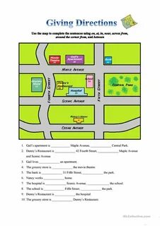 Giving directions english