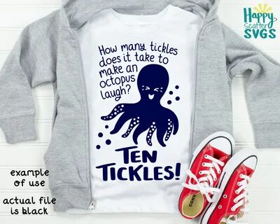 Tickle an Octopus SVG Joke SVG Kid Friendly Humour Sea - Etsy Canada.