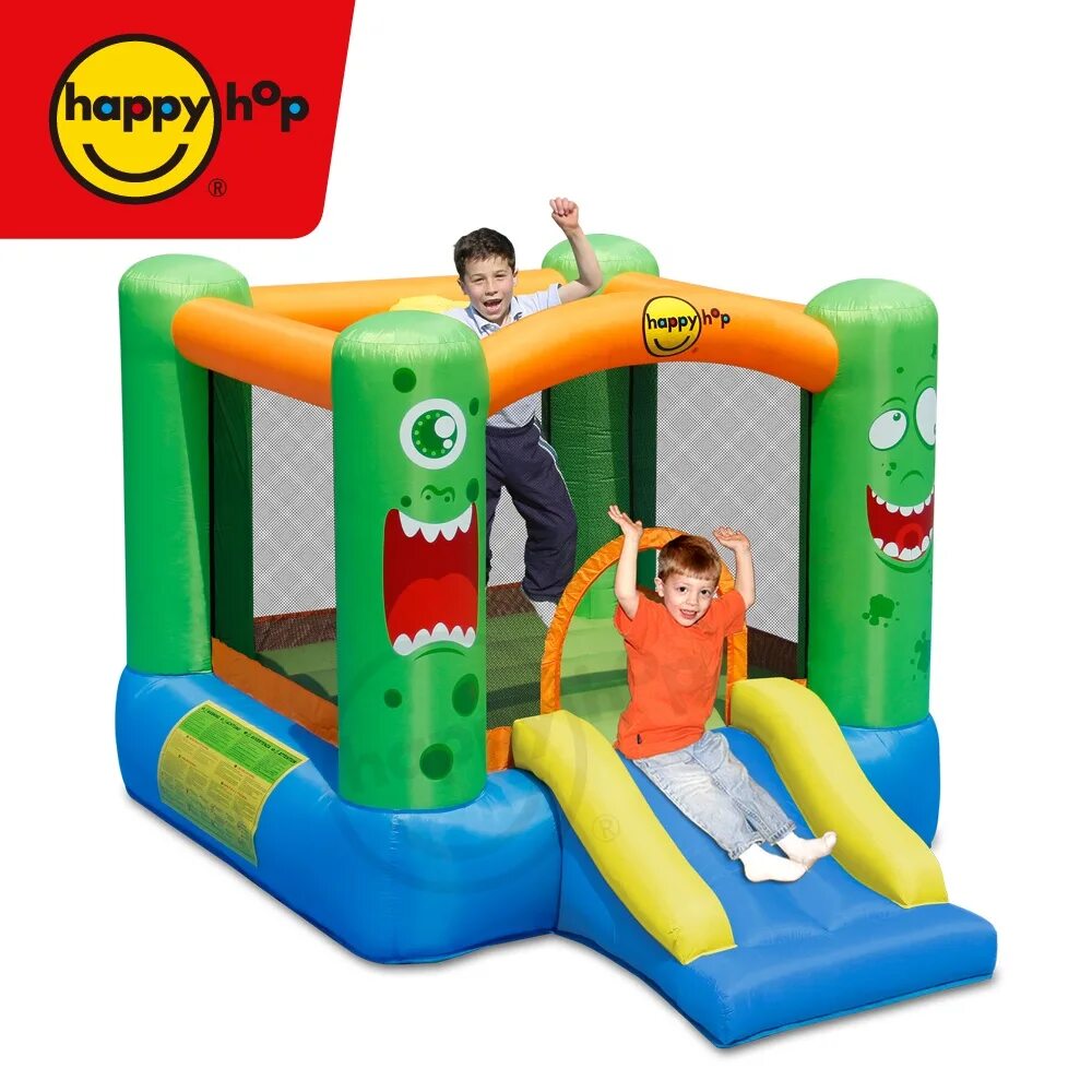 Батут happy hop «игровой центр 11 в 1» 9406n. Большой надувной батут. Надувная полоса препятствий. Игровые батуты для детей. Интекс 48260.