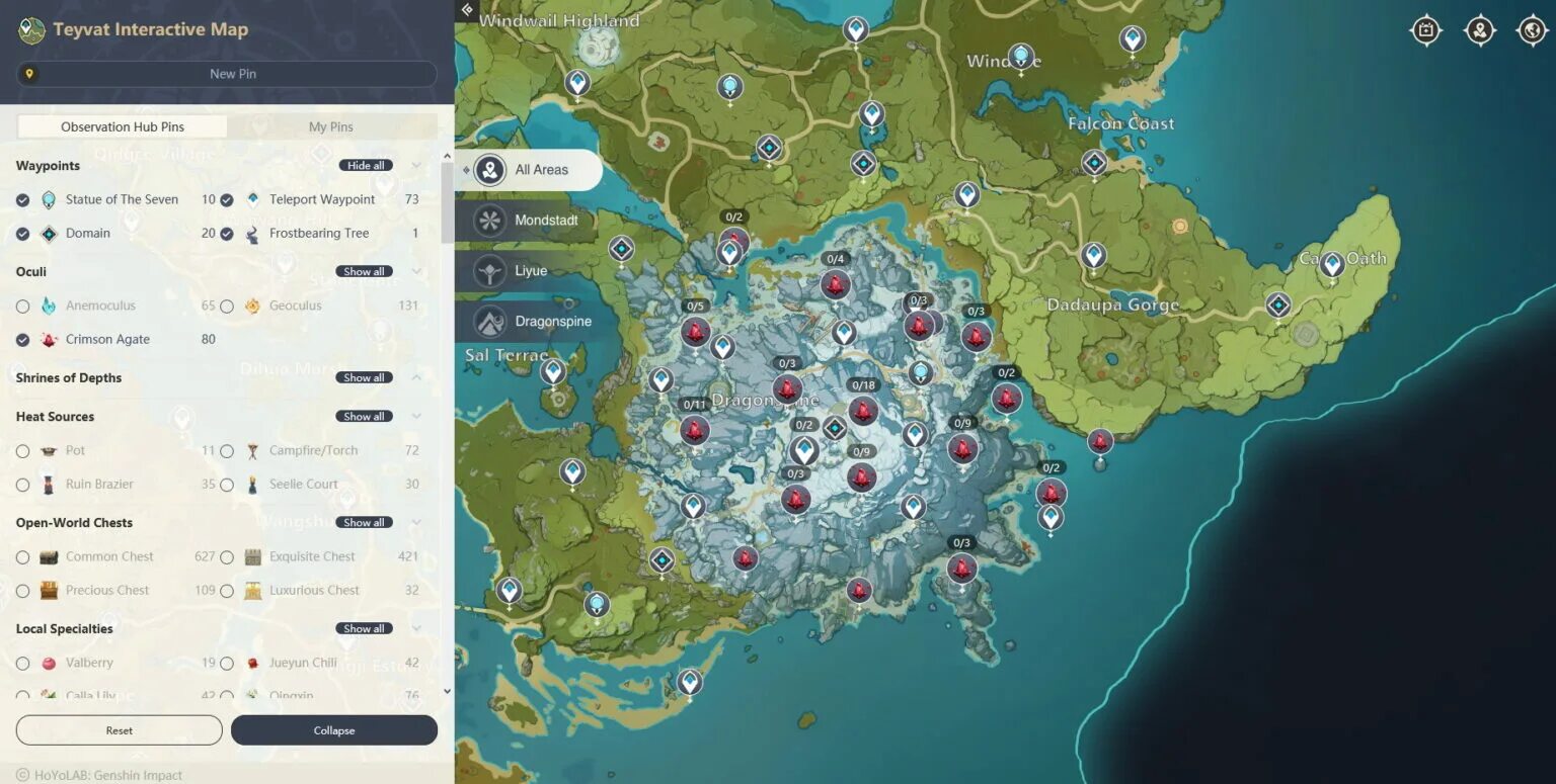 Genshin impact interactive map