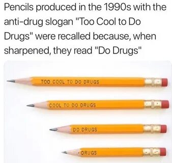 Did These Pencils Accidentally Promote Doing Drugs? 