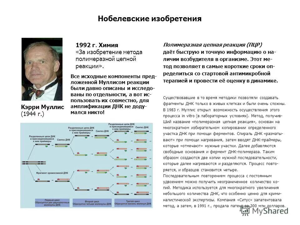 С какого года стало возможным. Кэри Муллис Нобелевская премия. Кэри Муллис ПЦР. Изобретатель ПЦР тестов. Кэри Муллис американский биохимик.