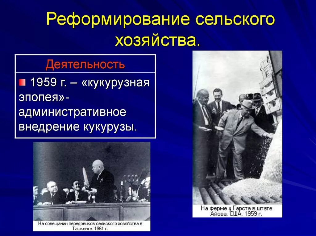 Реформа сельского хозяйства 1959. Кукурузная эпопея 1959. Реформы сельского хозяйства оттепель. Инициатором реформы в сельском хозяйстве был. Реформы в сельском хозяйстве и промышленности