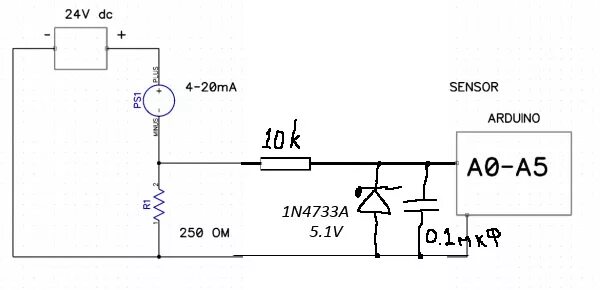 Датчик вход выход. Датчик 4 20 ма к Arduino. Преобразователь 0-20ма в 4-20ма. Датчик давления 4-20 ма схема подключения к ардуино. Схема датчика давления 4-20 ма.