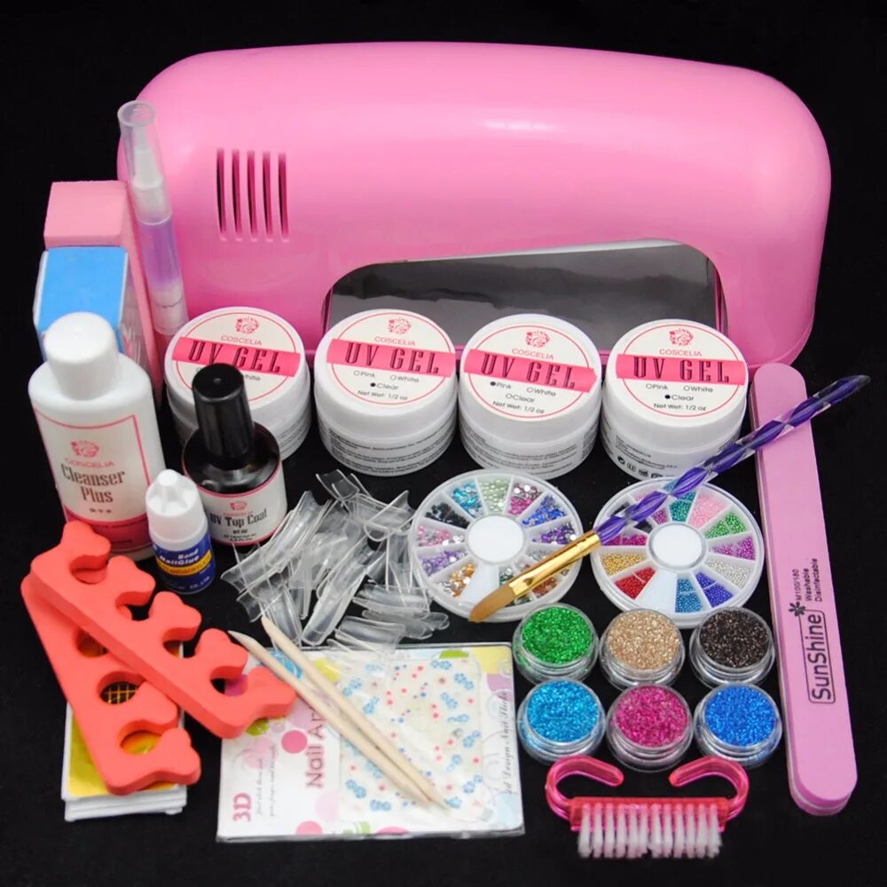 Professional UV Gel Kit. Набор для маникюра. Начинающий набор для маникюра. Маникюрный набор для начинающих.