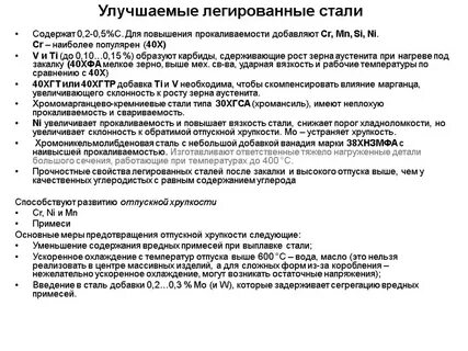 Улучшаемые стали