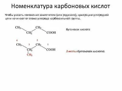 Номенклатура карбоновых кислот