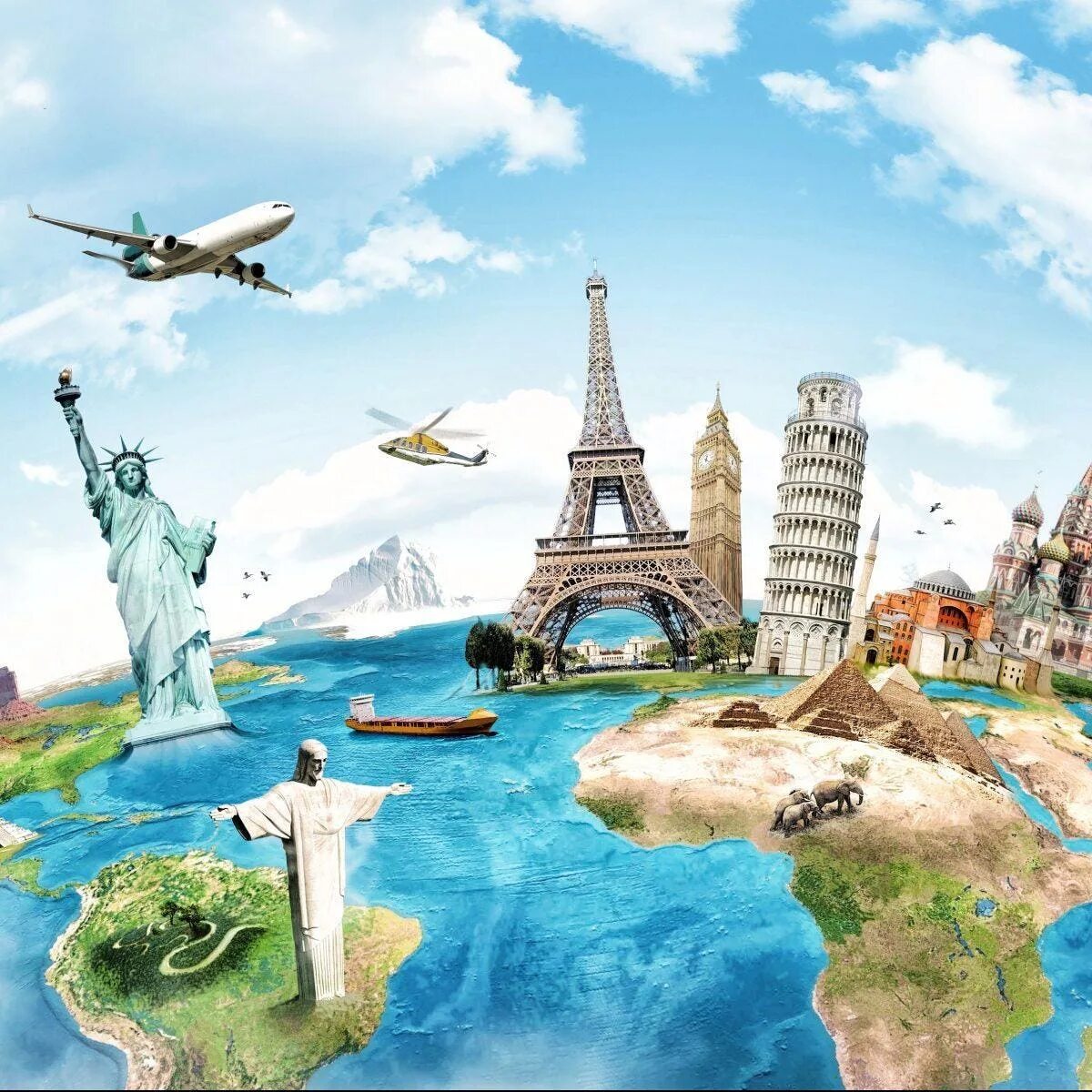 Мировые достопримечательности вектор. World abroad. Авиакасса реклама. World abroad. Картинки на тему путешествие.