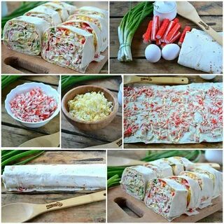 Лаваш с крабовыми палочками простой рецепт