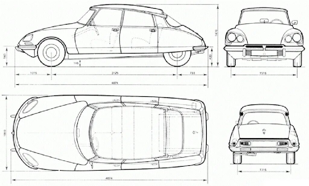 Чертеж машины с размерами для моделирования Pontiac Bonneville 1966 Blueprints, Pontiac bonneville, Concept car design