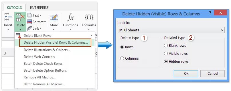 Visible rows. Visible rows