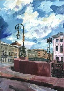 Город санкт петербург нарисованный