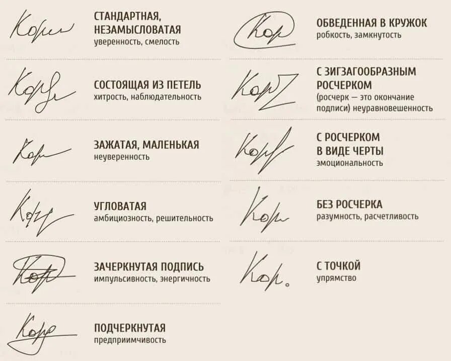 Подписать определенный