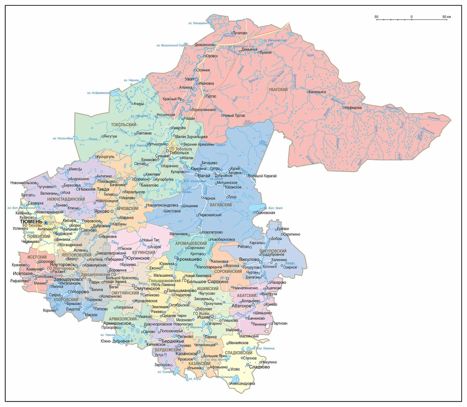 Карта Тюменской области. Карта Тюменской области с городами и поселками. Карта Тюменской области с городами. Карта Тюменской области по районам.
