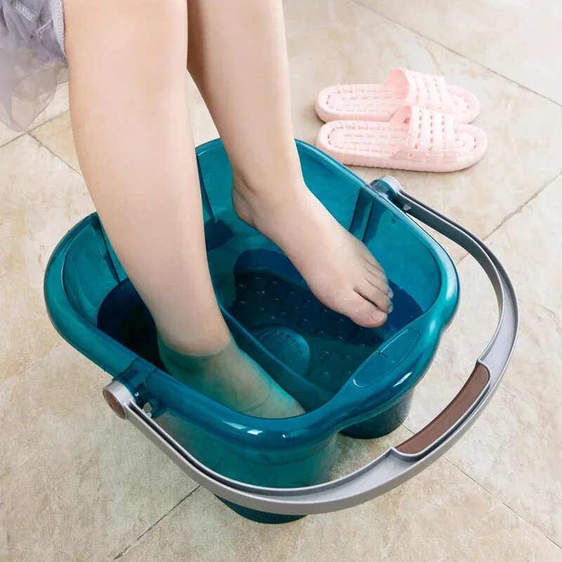 Ванночка для ног сентек2604. Примочки с йодинолом. Ножные ванны. Пластиковый тазик для ног.