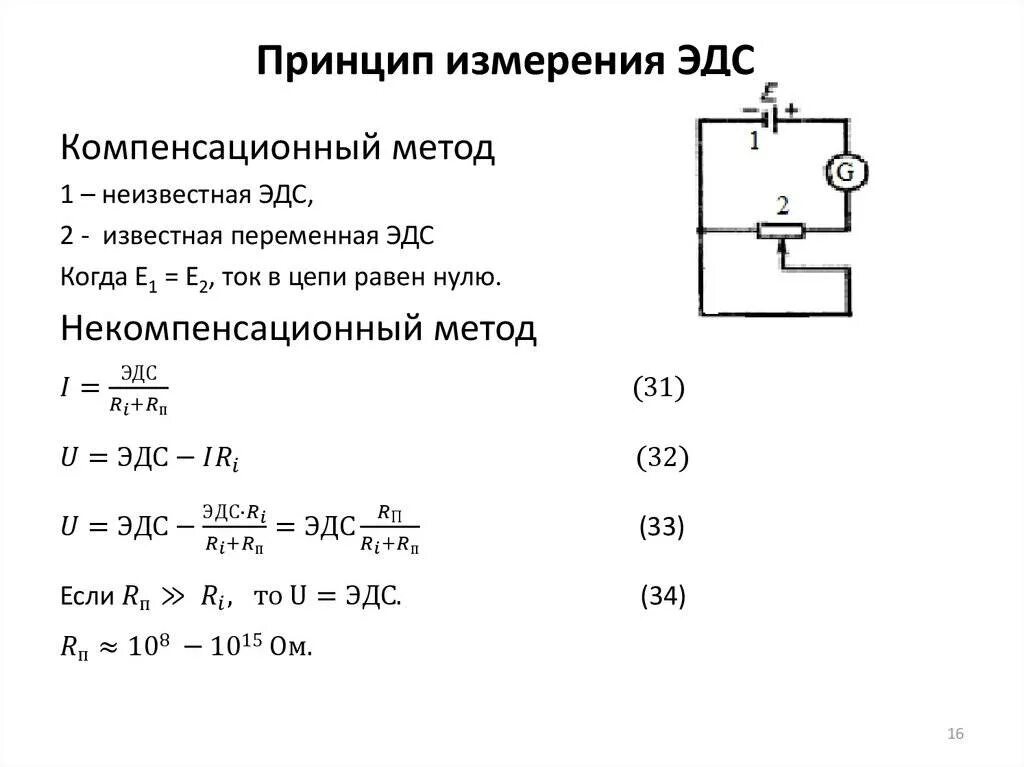 Как можно измерить эдс. Схема измерения эдс на источнике тока. эдс прибор для измерения и схема. схема измерения эдс компенсационным методом. схема цепи компенсационного метода измерения эдс.