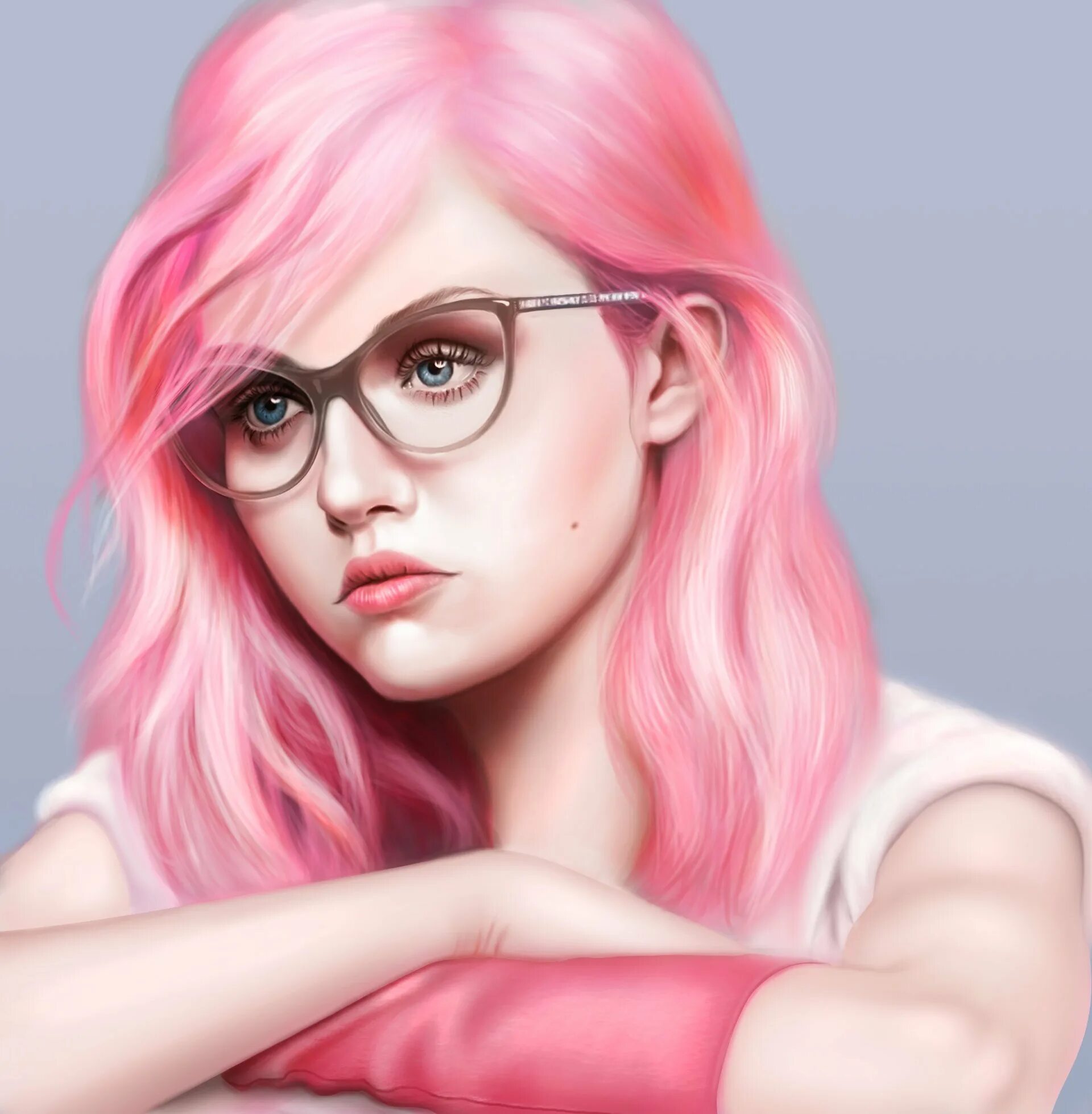 Розовые волосы в очках. Пинк тиктокерша. Девушка с розовыми волосами арт. Розовые волосы. Персонажи с розовыми волосами.