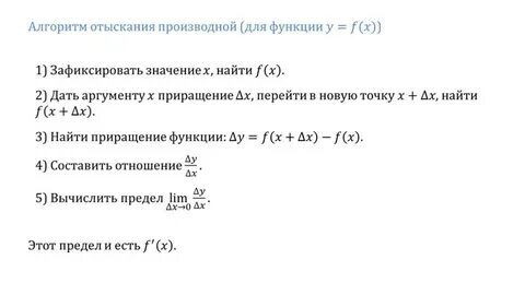 Производная презентация