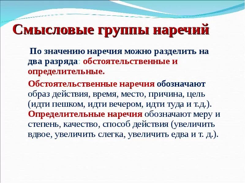 Смысловые группы в тексте. Обстоятельственные наречия. Обстоятельственные и определительные наречия. Обстоятельственные наречия и определительные наречия. Обстоятельствиные нарнсия.