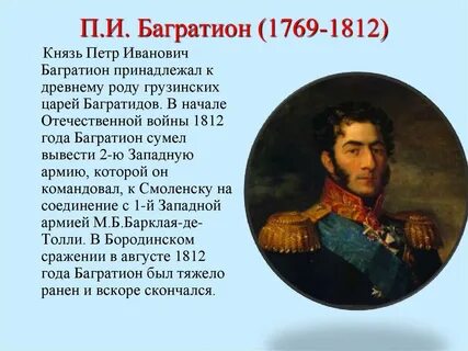 Доклад герои 1812 года