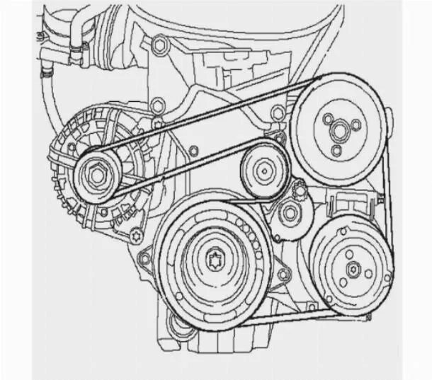 Ремень генератора Opel Astra h 1.6.