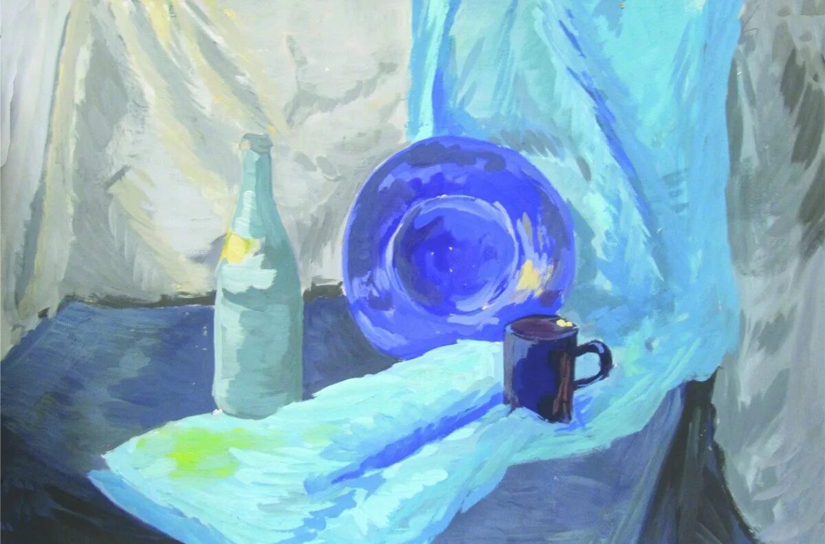 Рисунок холодными цветами 6 класс