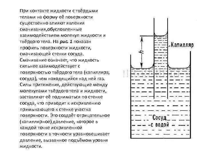 Жидкость капиллярное явление. Форма поверхности смачивающей жидкости в капилляре. Смачивание и капиллярность. Капиллярные явления обусловлены влиянием. Капиллярные явления физика 10 класс.