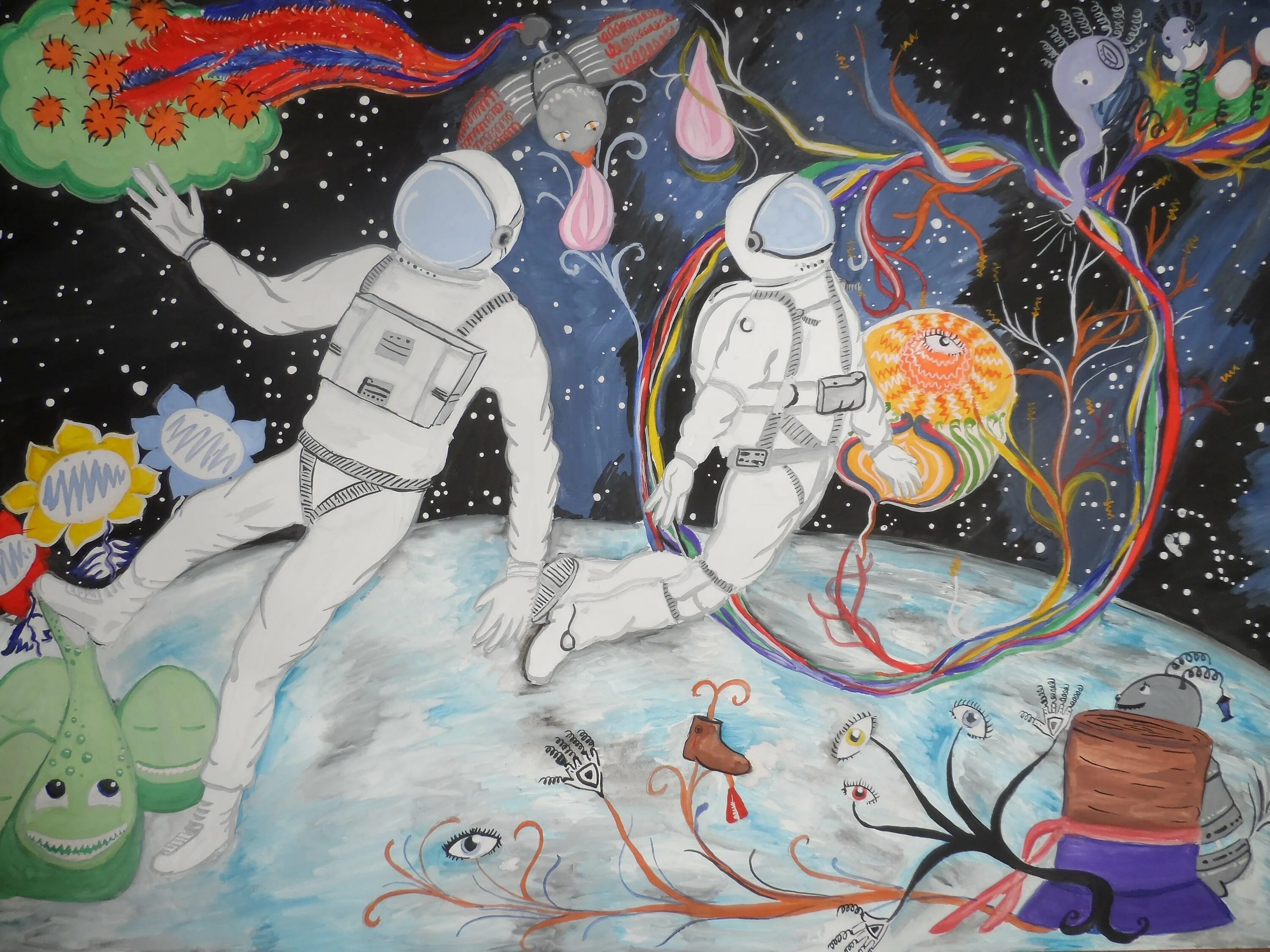Рисунок на тему космос. Рисунок на космическую тему. Детские рисунки на тему космос. Рисунок на тему космонавт.