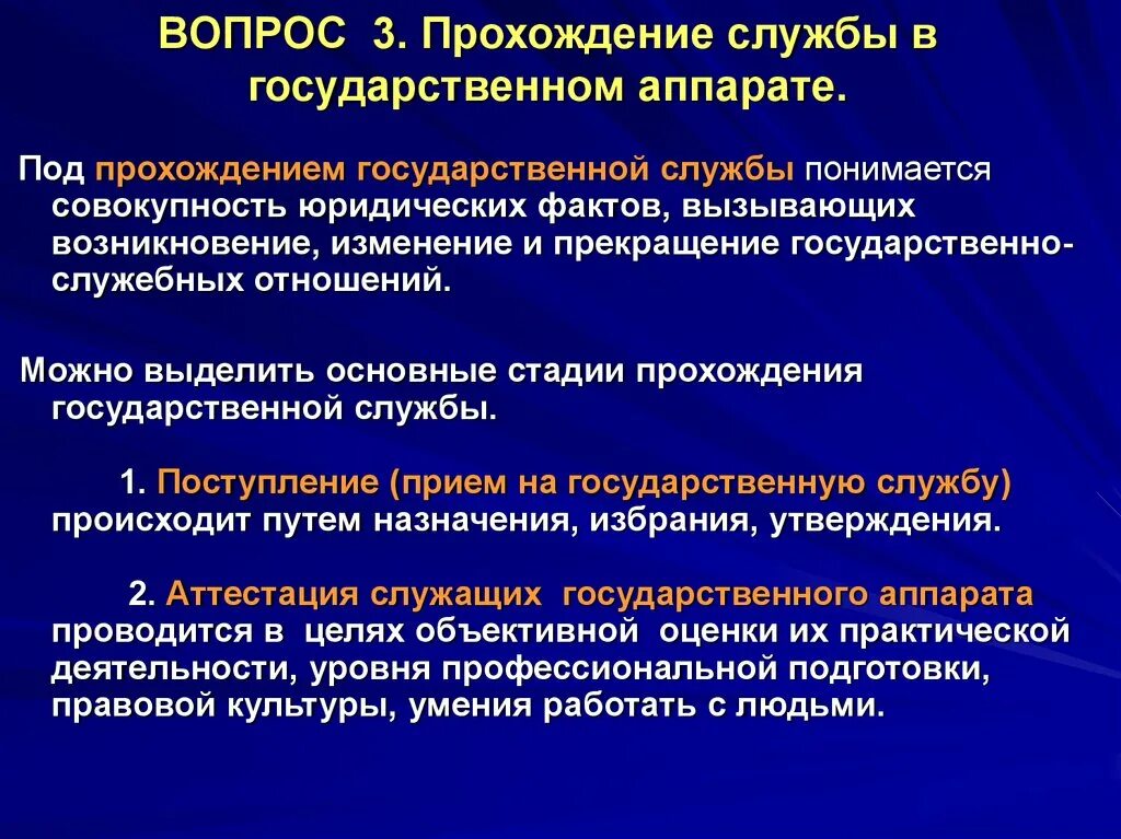 Этапы прохождения государственной службы. Прохождение государственной службы. Стадии прохождения гос службы. Возникновение и прекращение государственно-служебных отношений. Лекции по государственной службе.