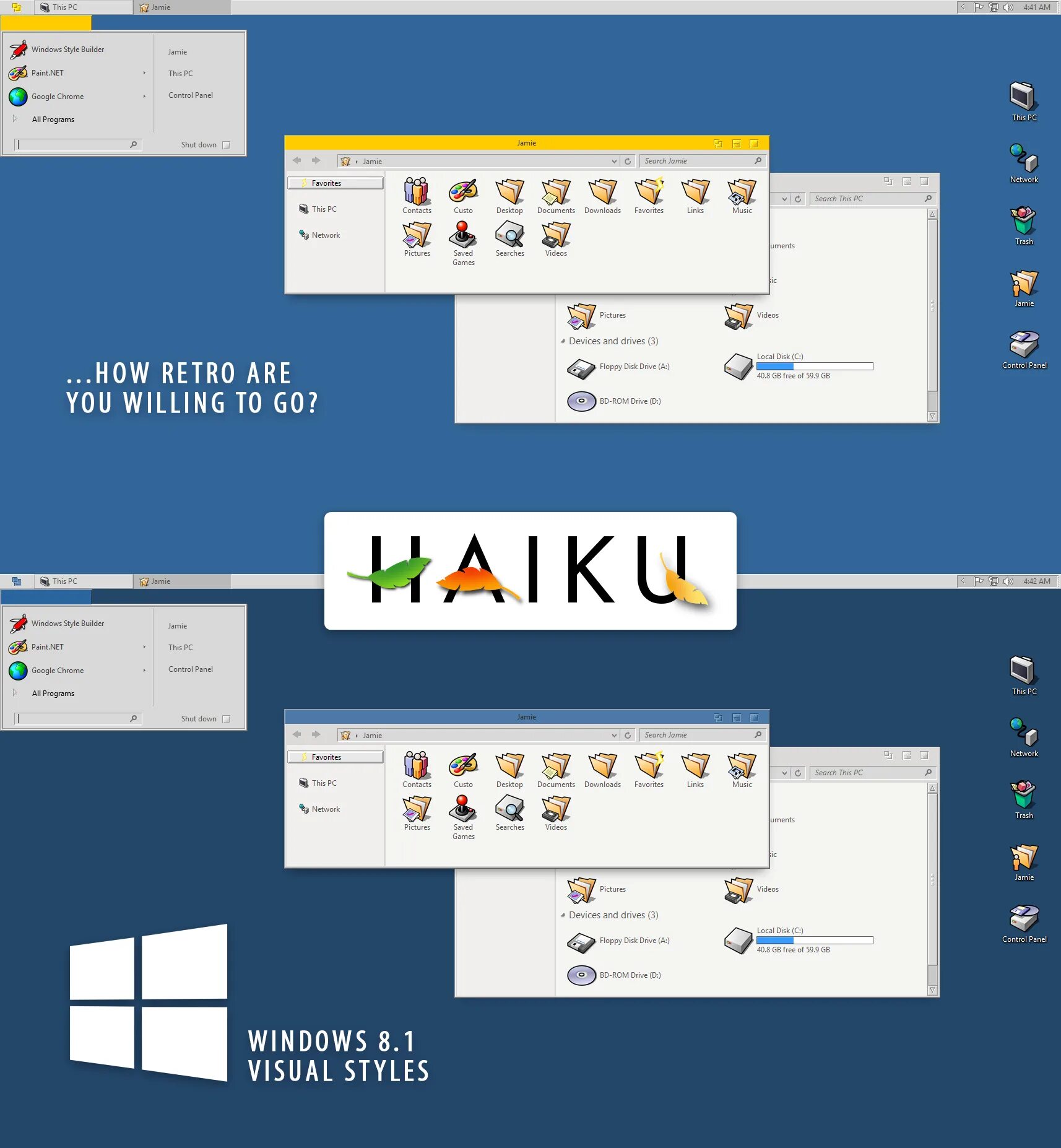 Haiku os. Виндовс 8 оформление. как создать тему windows 7. haiku windows.