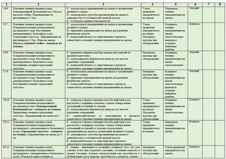 Анализ рабочей программы по физической культуре