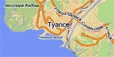 Карта туапсе с улицами