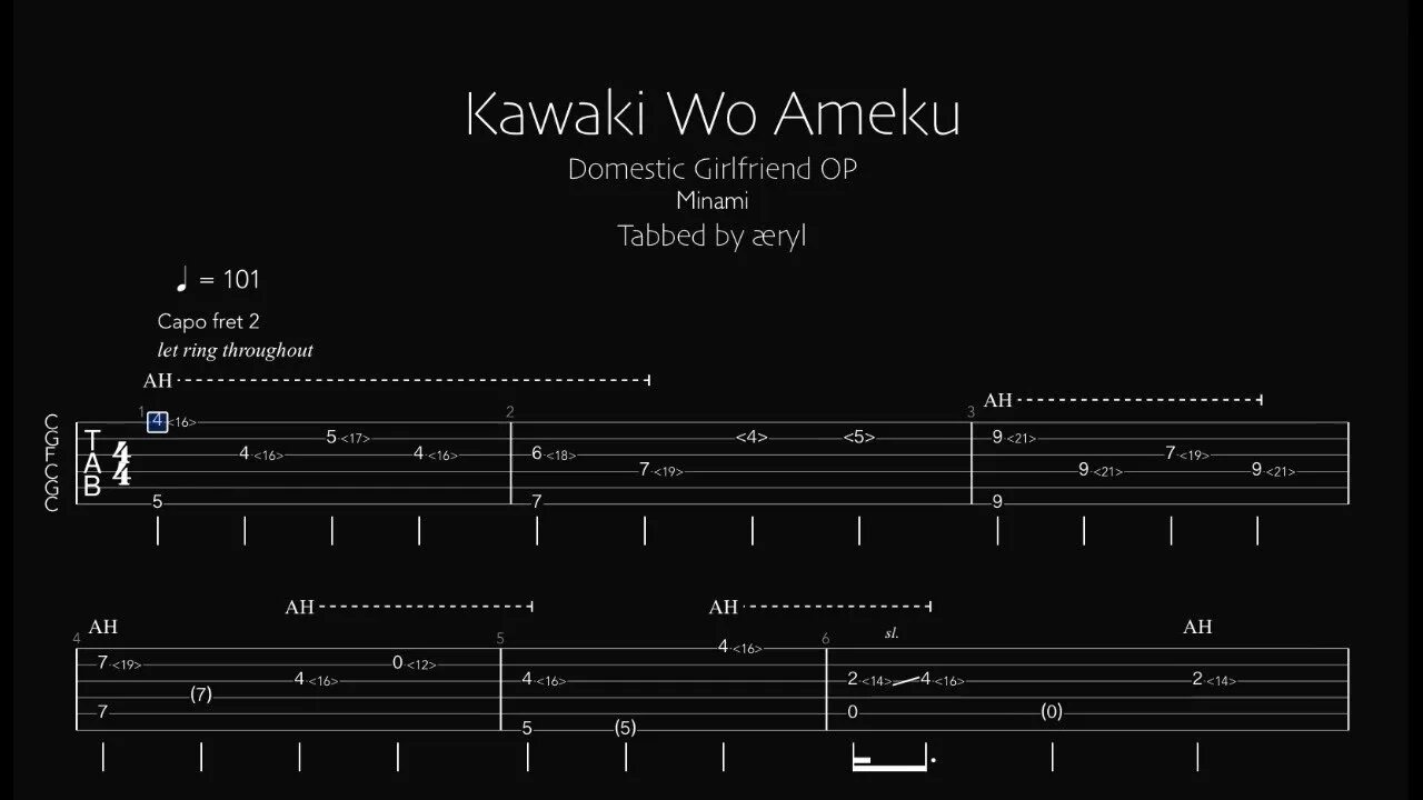 Kawaki wo ameku sati akura. Kawaki wo Ameku. Kawaki wo Ameku Guitar. Домекано табы. Animenz Kawaki wo Ameku.