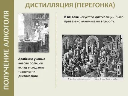 Процесс дистилляции осуществляется за счет