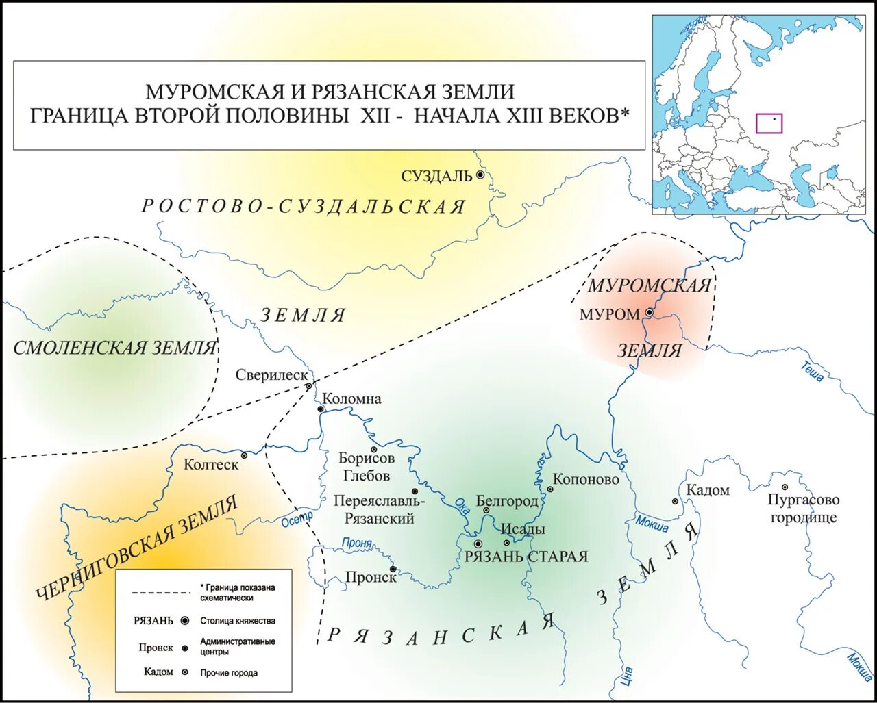 Карта Рязанского княжества в 14 веке. Муромо-Рязанская земля в 12 веке карта. Карта Рязанского княжества 13 века подробная. Рязанское княжество в 13 веке карта.