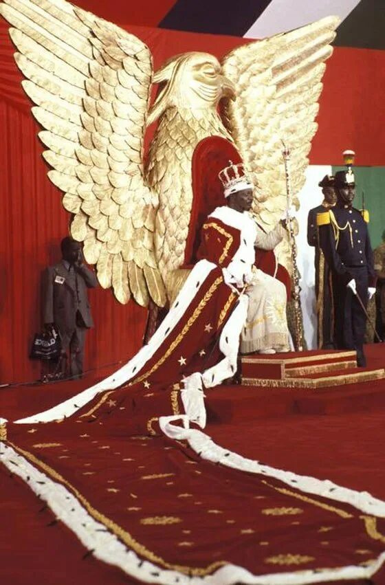 Король людоед. Африканский диктатор Бокасса. Коронация императора Центральноафриканской Республики Бокассы.