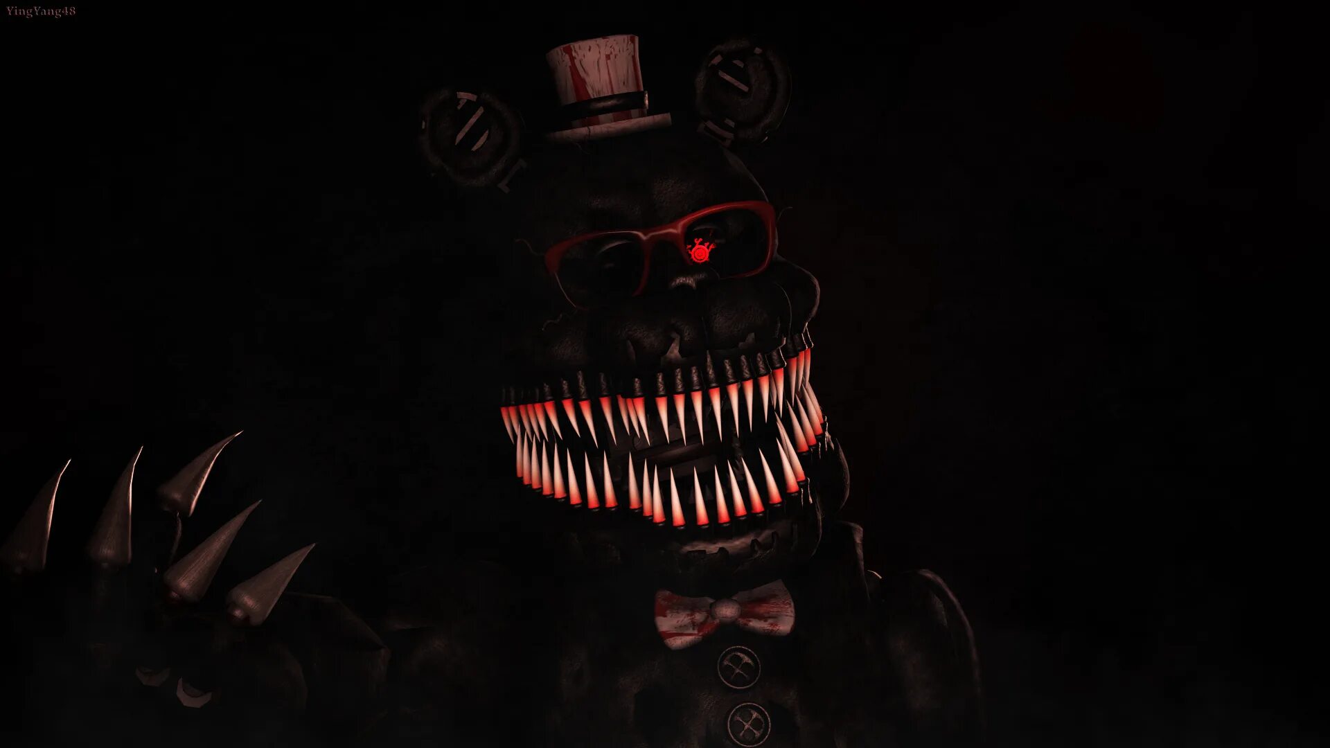 Кошмар из FNAF 4. Кошмарный тень Фредди. Игра five nights at freddys 4