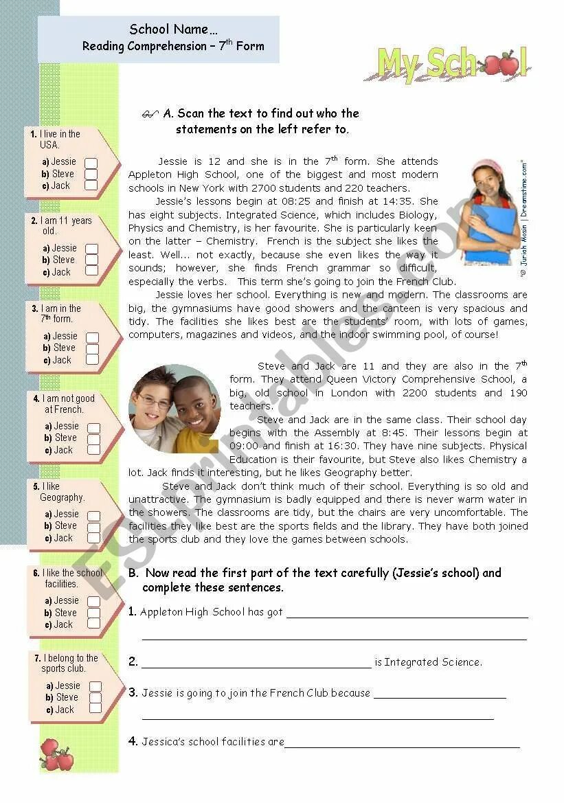 The students are reading the text. School reading comprehension. reading comprehension intermediate. reading comprehension worksheets upper intermediate. reading comprehension for upper-intermediate worksheets.