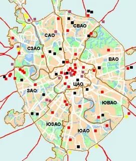 Торговые центры на карте