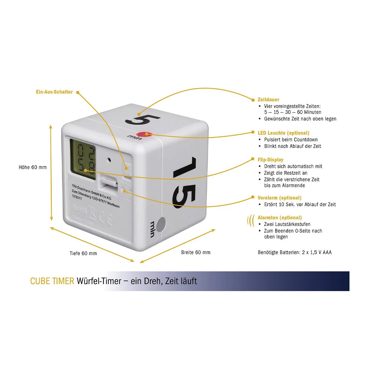 Cube timing. Таймер TFA 38.2032.02. Таймер TFA 38.2032.02, куб. TFA таймер TFA 38.2032.02, куб. Таймер TFA 38.2024.