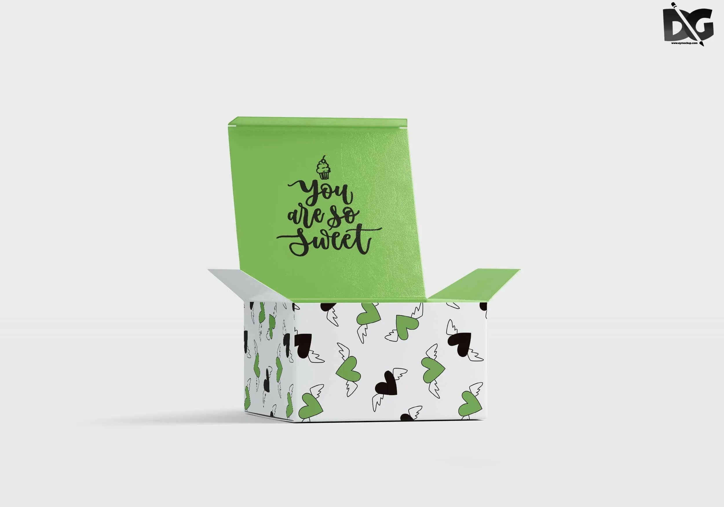 Open my box. Open box mockup. open gift box mockup. packaging white box mockup.