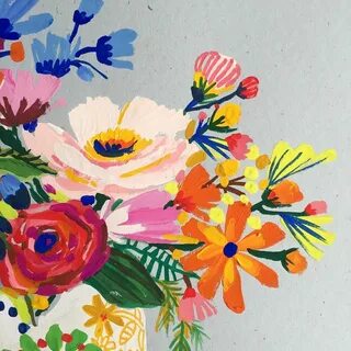 Рисуем цветной гуашью