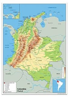 Карта колумбии географическая