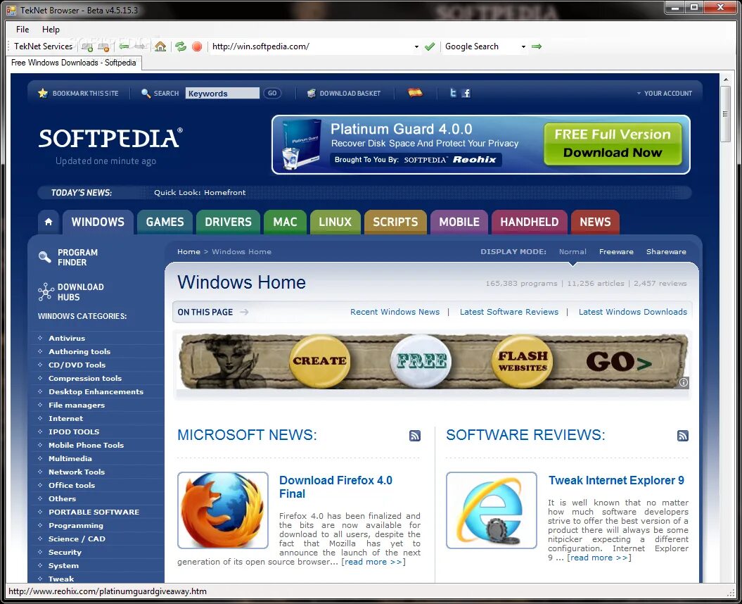 Web browser download