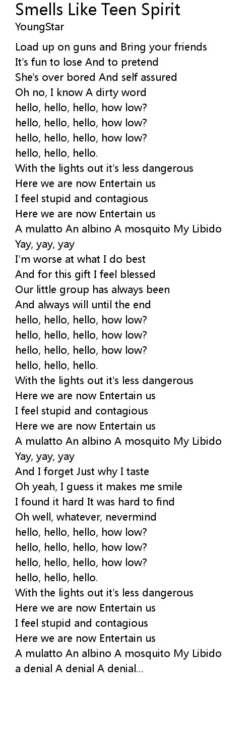 Смелс лайк тин перевод. Smells like teen Spirit текст. Нирвана smells like текст. Нирвана smells like teen Spirit текст. Текст Nirvana smells like Spirit.
