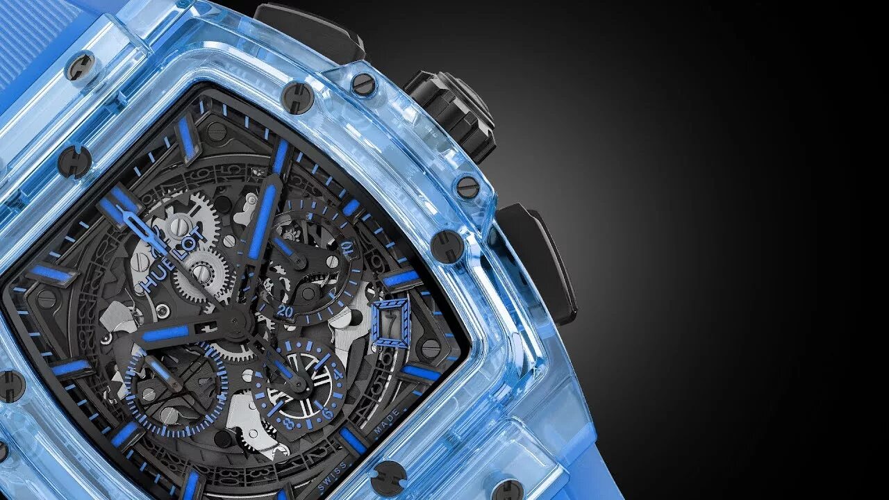 Blue bang. Hublot Spirit of big Bang 42 mm. Hublot Sapphire. Hublot Sapphire Spirit. Hublot Spirit of big Bang King Gold Blue.