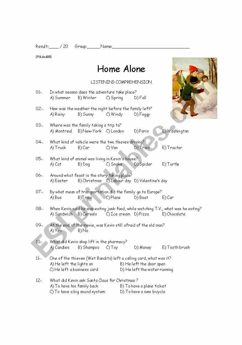 Home alone exercises. Home alone english задания. задания к фильму home alone. home alone worksheets. home alone 2 worksheets.