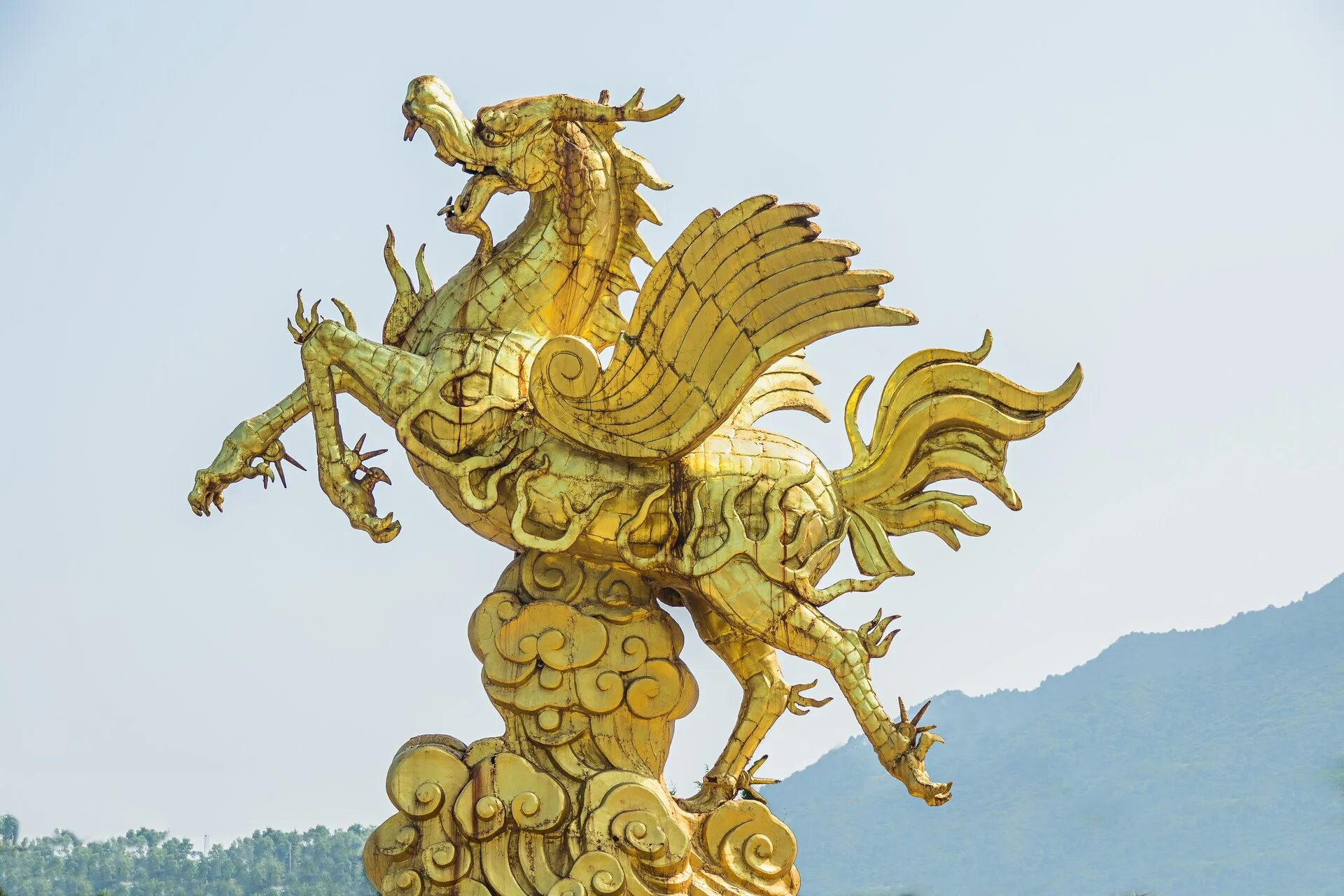Года деревянного дракона какие. Деревянный дракон. Золотой дракон статуя. Честь дракона. Золотой деревянный дракон.