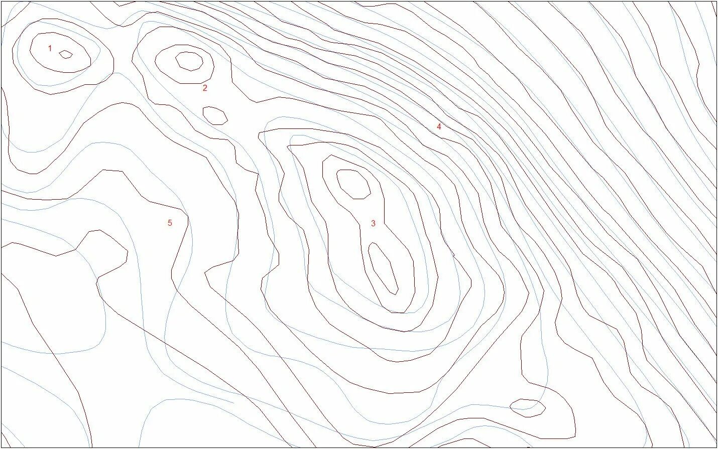 Изображает местность на бумаге. Изолинии рельефа вектор. Горизонтали рельефа. Топографические контуры. Горизонтали на карте.