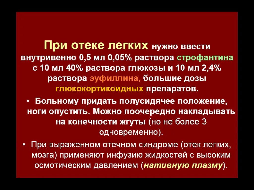 Эуфиллин при отеке легких. При отеке легких необходимо. Отек легких эуфиллин. Строфантин отек легких.